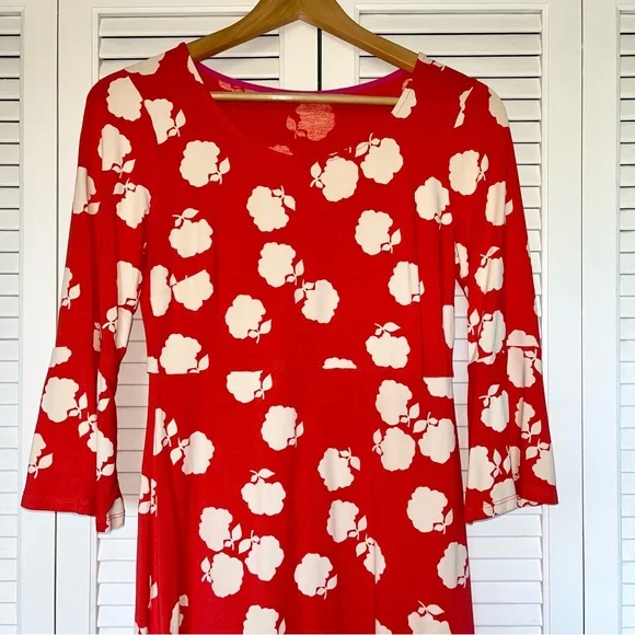 Boden Floral Orange Dress - Picture 6 of 16